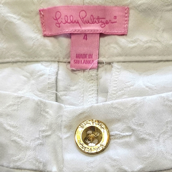Lilly Pulitzer Kelly Womens Textured Ankle Skinny Pant Cottagecore White Small 4 - Picture 6 of 9